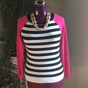 striped knit sweater